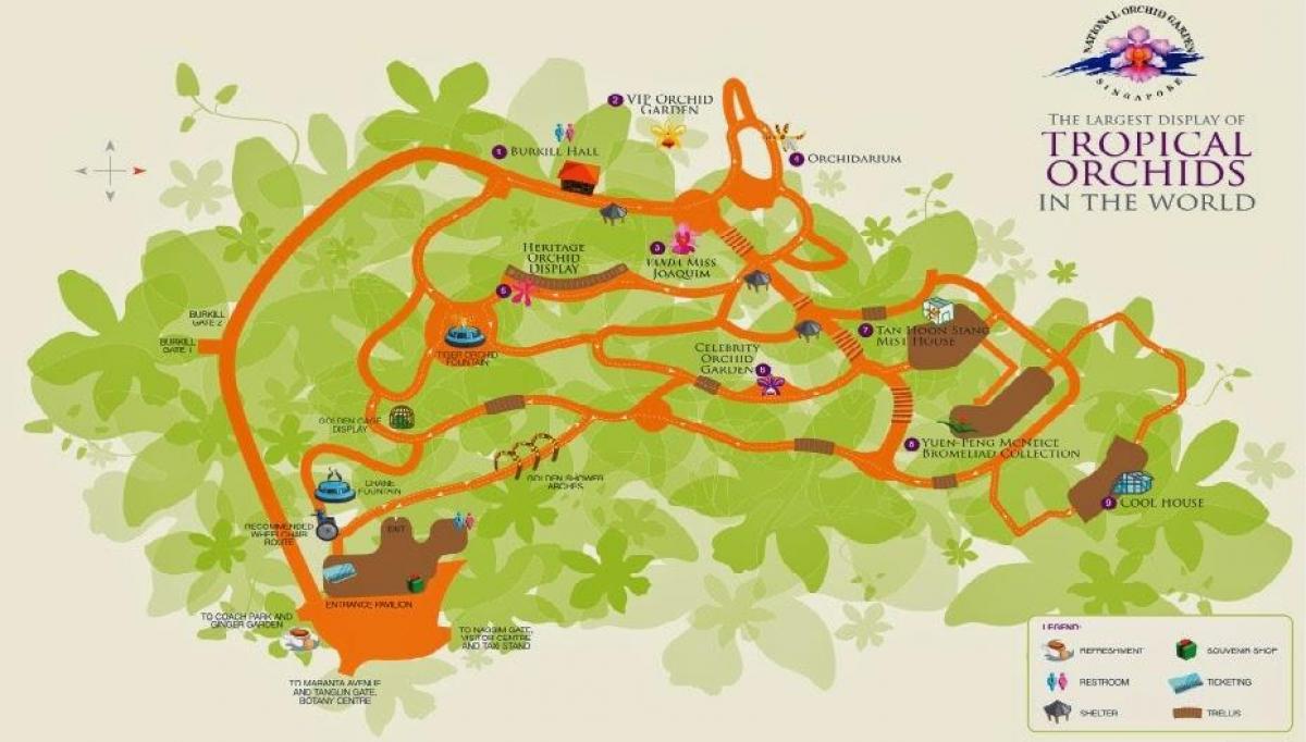 Singapore botanic gardens map