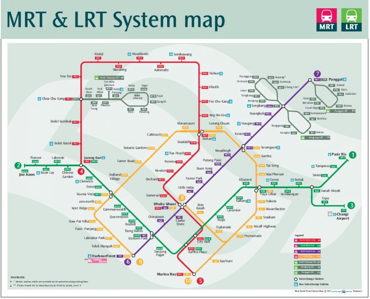 lrt route map Singapore