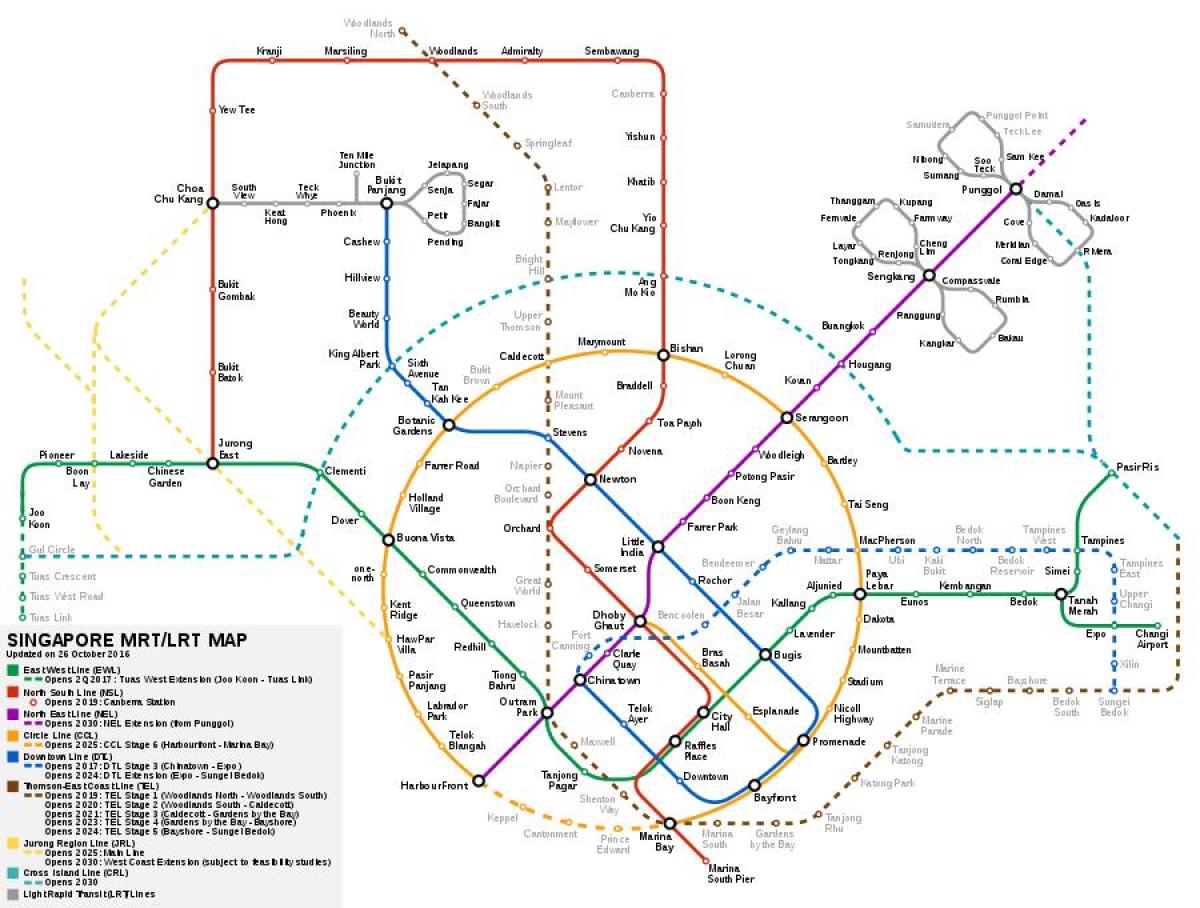 Singapore mrt system map