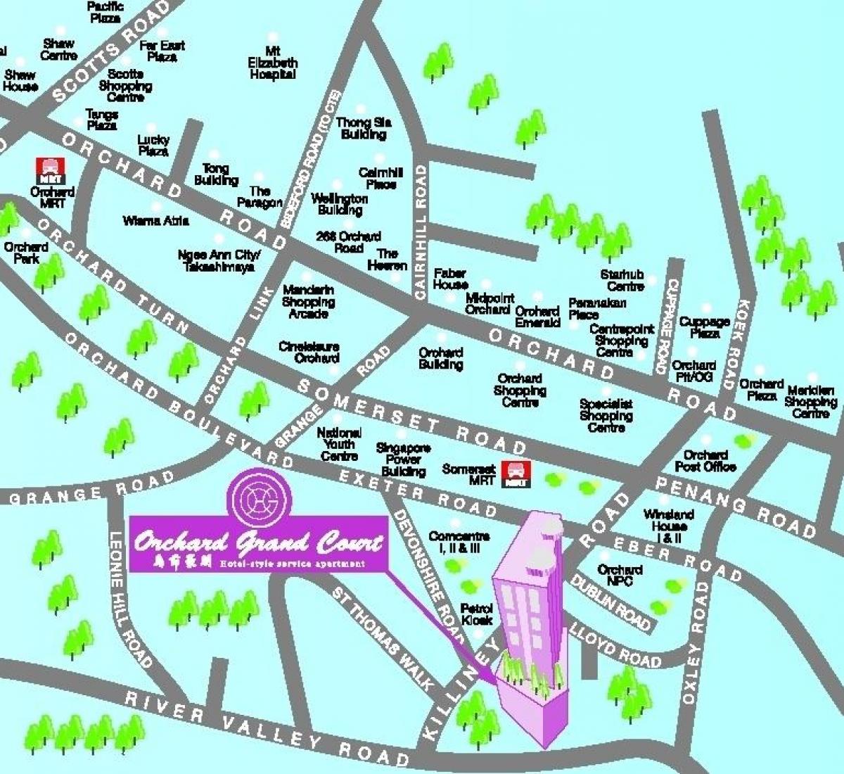 Orchard Road Map Orchard Road Singapore Map Republic Of Singapore