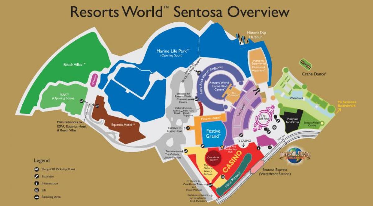 Resorts World Sentosa map