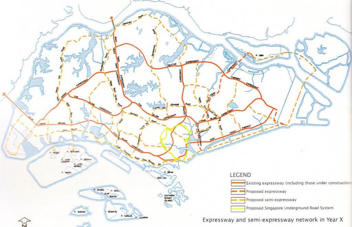 Singapore highway map