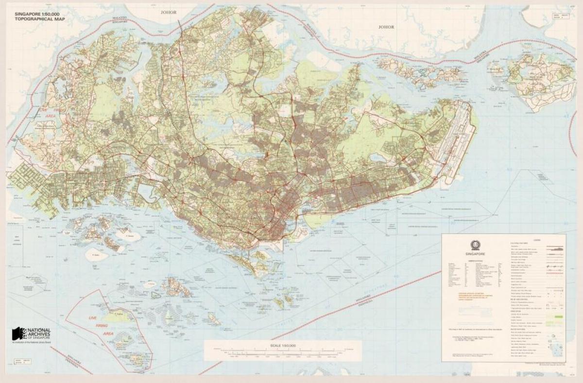 map of Singapore topographic