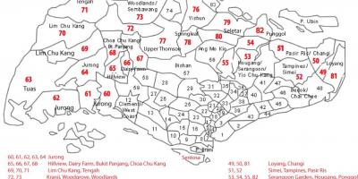 Singapore postal code map